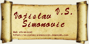 Vojislav Simonović vizit kartica